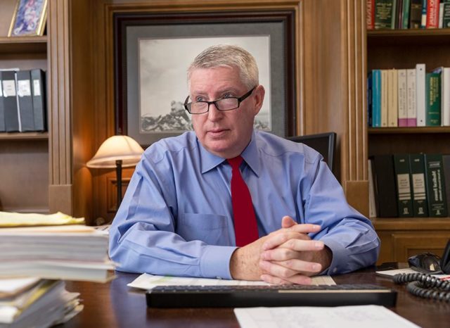 Fred Caddell in his office