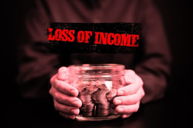 Loss of income, Financial crisis, Depressed man lost his money