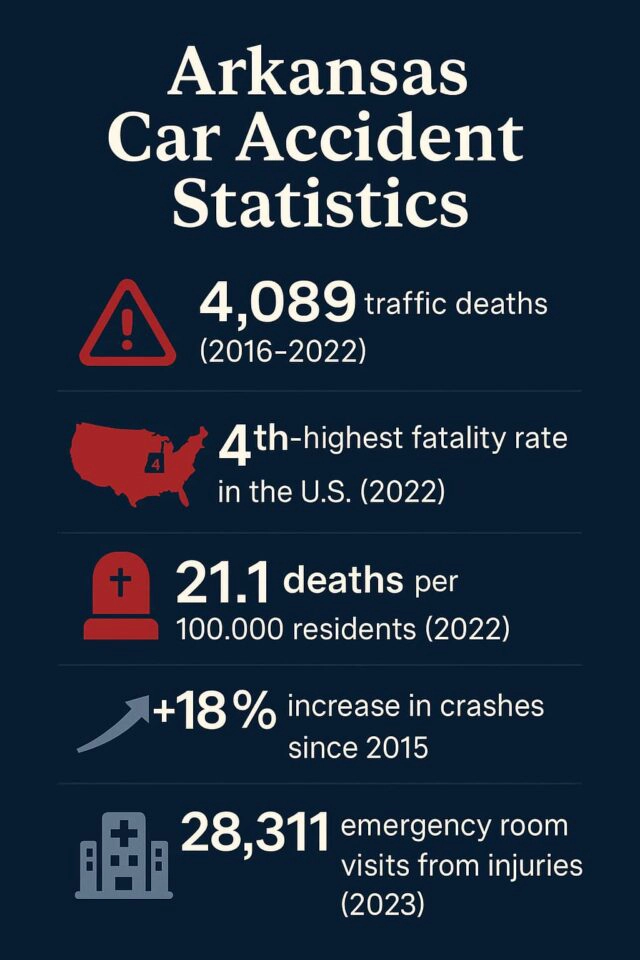 Arkansas Car Accident Statistics Infographic