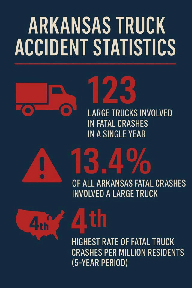 Arkansas Truck Accident Statistics Infographic